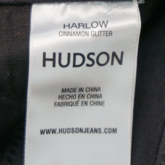 HUDSON Jeans Harlow Ultra High-Rise Cigarette Jeans Cinnamon Glitter size 25 - Picture 15 of 16